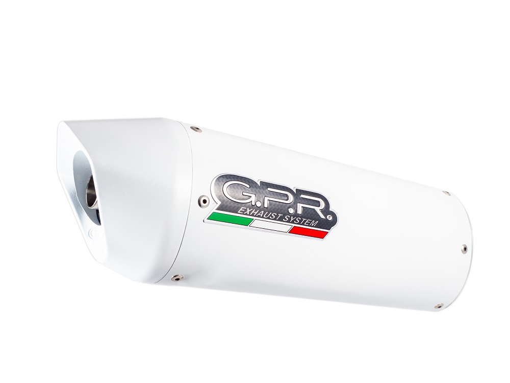Slip-on exhaust GPR ALBUS S.179.ALB White glossy including removable db killer and link pipe