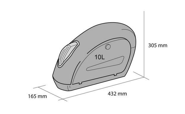 Rigid saddlebag CUSTOMACCES SMALL AR0008N Crni right