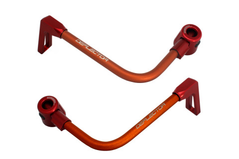 Lever guard ACCOSSATO DE003 with orange hose and joint right + left , aluminium
