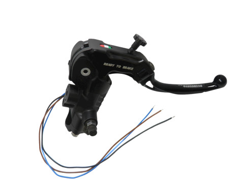 Ready to brake master cylinder ACCOSSATO CY084 16x16 with green folding lever (nut + lever)