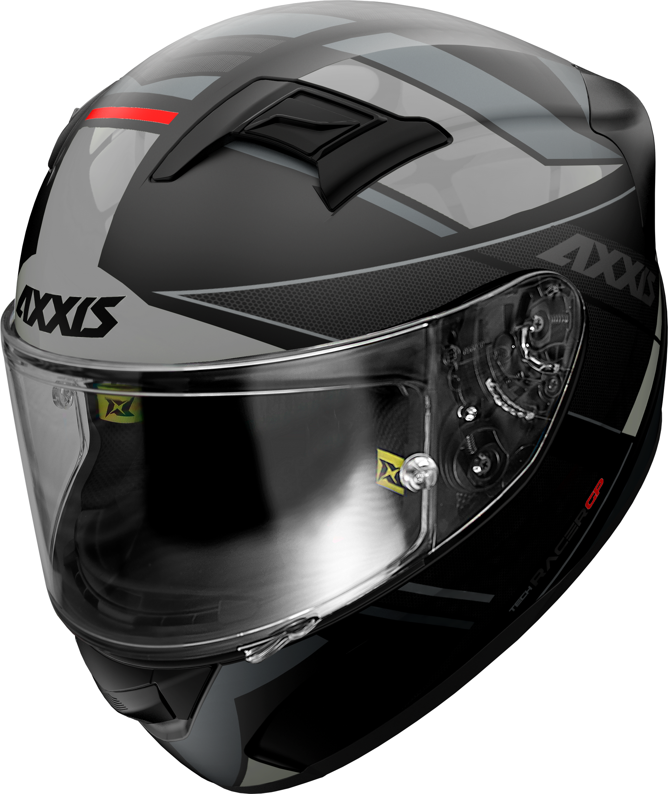 FULL FACE helmet AXXIS GP RACER SV FIBER tech matt gray XXL