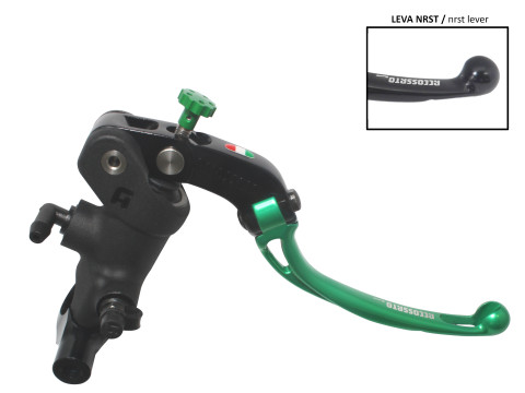 Radial brake master cylinder ACCOSSATO PC014 19 x 20 with folding lever,green
