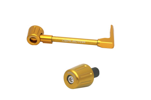 Lever guard in aluminium + left end ACCOSSATO DE004 with gold hose and joint right