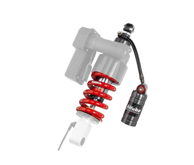 Rear monoshock BITUBO VXU for SHOWA ESA OEM with remote reservoir with double adj. Compression, provided with Bitubo spring