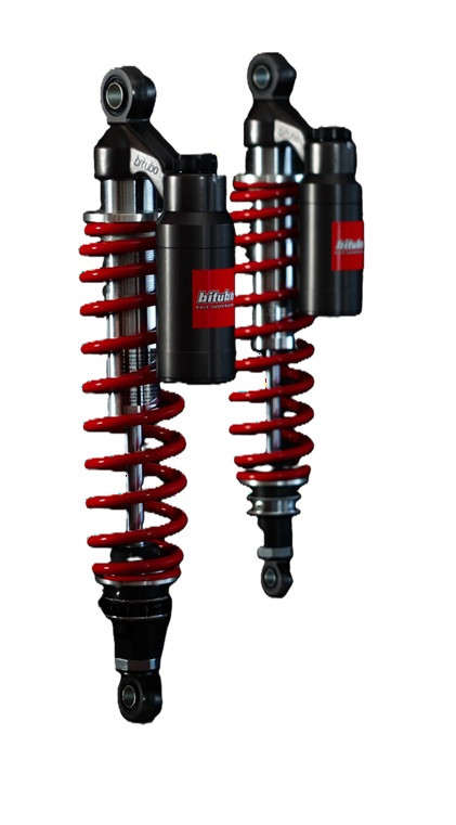 Twinshock BITUBO WMT1 adjustable: spring preload, rebound, compression, Piggyback tank (STD -10mm) CHROME EDITION