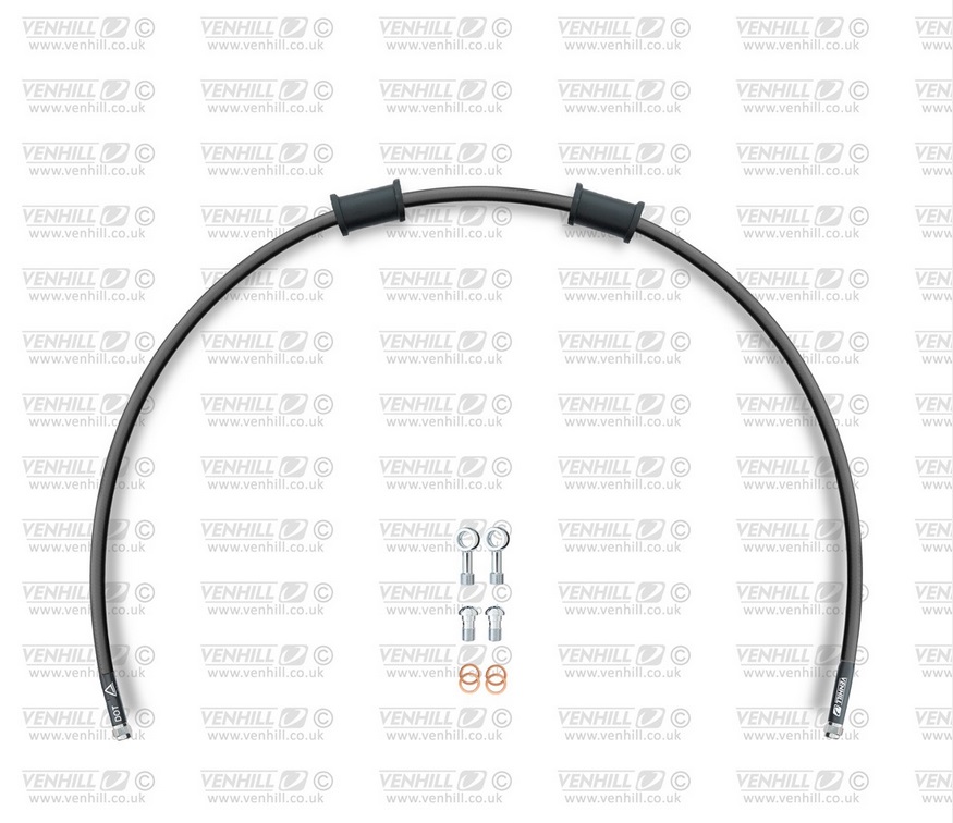 Rear brake hose kit Venhill POWERHOSEPLUS BMW-11007R-BK (1 hose in kit) Black hoses, chromed fittings