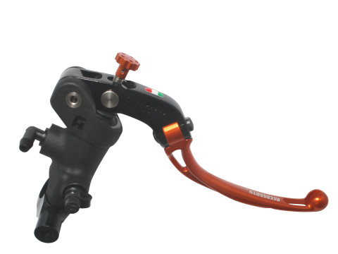 Radial brake master cylinder ACCOSSATO PC009 19 x 18 with folding lever,orange