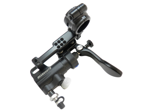 Thumb brake master cylinder ACCOSSATO BP010 piston diam. 13.5 mm with long lever and bracket included