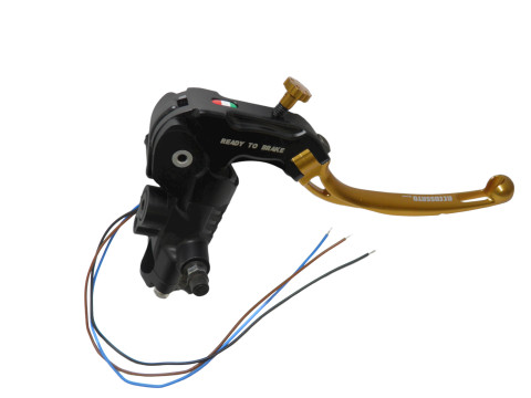 Ready to brake master cylinder ACCOSSATO CY108 17x20 with blue folding lever (nut + lever)