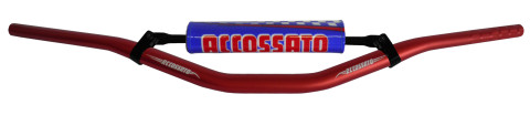 Handlebar ACCOSSATO aluminium, 28.5 mm crven