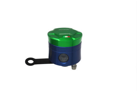 Brake fluid reservoir ACCOSSATO CNC-worked FU104 straight bracket included green