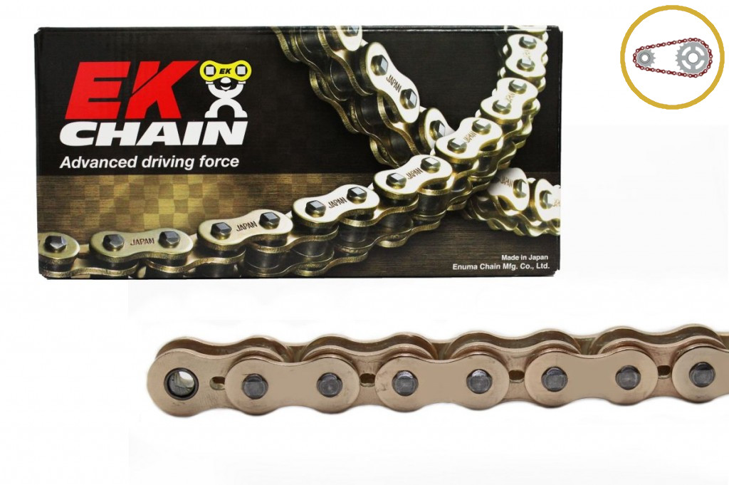 Chain kit EK - Zlat chain 530 ZVX, X-ring (X, NX, QX, XS), CHK front sprocket JT CHK rubber cushioned, CHK rear sprocket JT for TRIUMPH Daytona 1200 1997