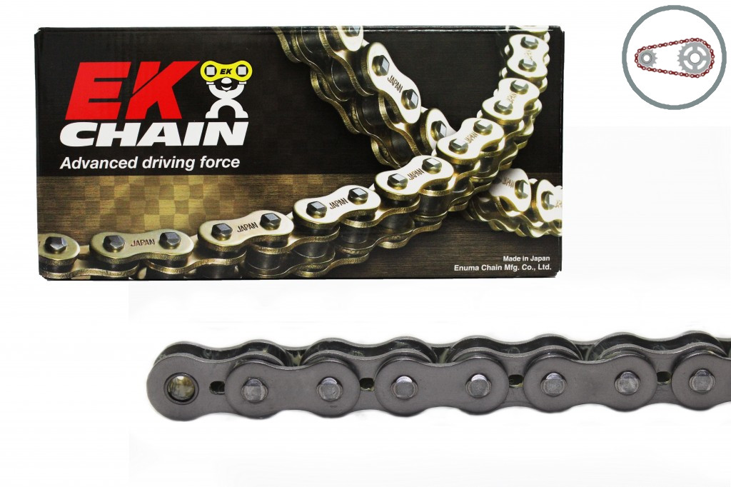 Chain kit EK - Silver chain 520 DEX, X-ring (X, NX, QX, XS), CHK front sprocket SUPERSPROX, CHK rear sprocket SUPERSPROX for HONDA VT 125 C / C2 Shadow 1999-2007