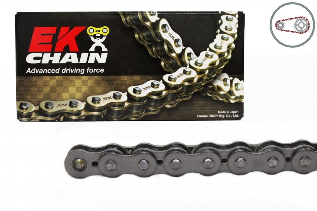 Chain kit EK - Silver chain 520 SRO, O-ring, CHK front sprocket SUPERSPROX, CHK rear sprocket SUPERSPROX for HONDA CMX 250 Rebel 1997-1999