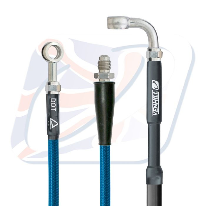 Rear brake hose Venhill K02-2-032/P-TB Translucent Blue