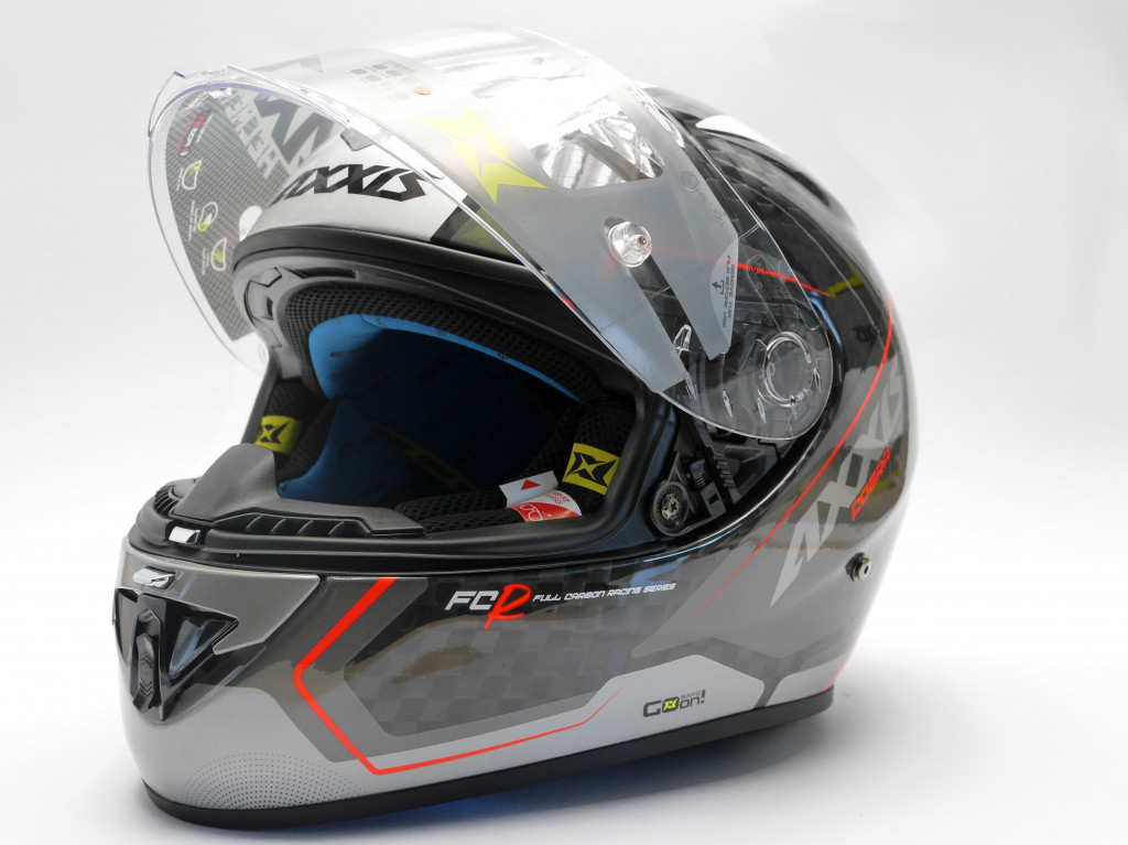 FULL FACE helmet AXXIS COBRA rage  a2 gloss pearl gray XS