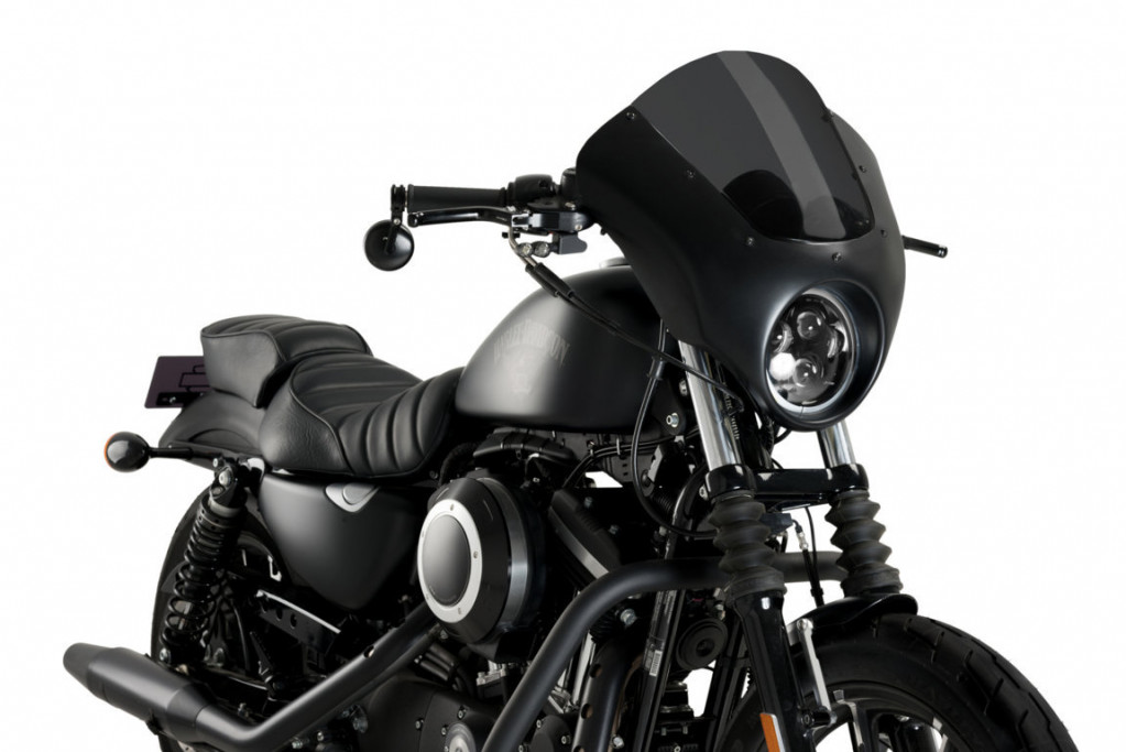 Semifairing PUIG DARK NIGHT 21097F dark smoke for HARLEY DAVIDSON XL 883 Sportster 2009-2020