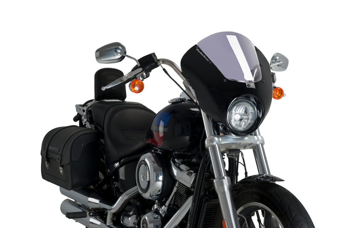 Semifairing PUIG DARK NIGHT 21096H smoke for HARLEY DAVIDSON FXLR 1745 Softail Low Rider 2018-2020