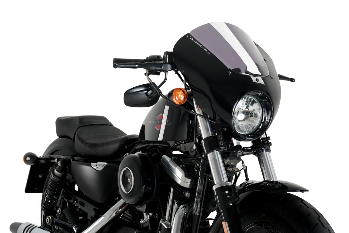 Semifairing PUIG DARK NIGHT 21098H smoke for HARLEY DAVIDSON XL 1200 XS Sportster Forty-Eight Special 2018-2020