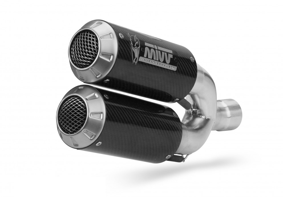2 Silencers kit MIVV MK3 D.040.SM3C Carbon for DUCATI Monster 1200 / S 2014-2016