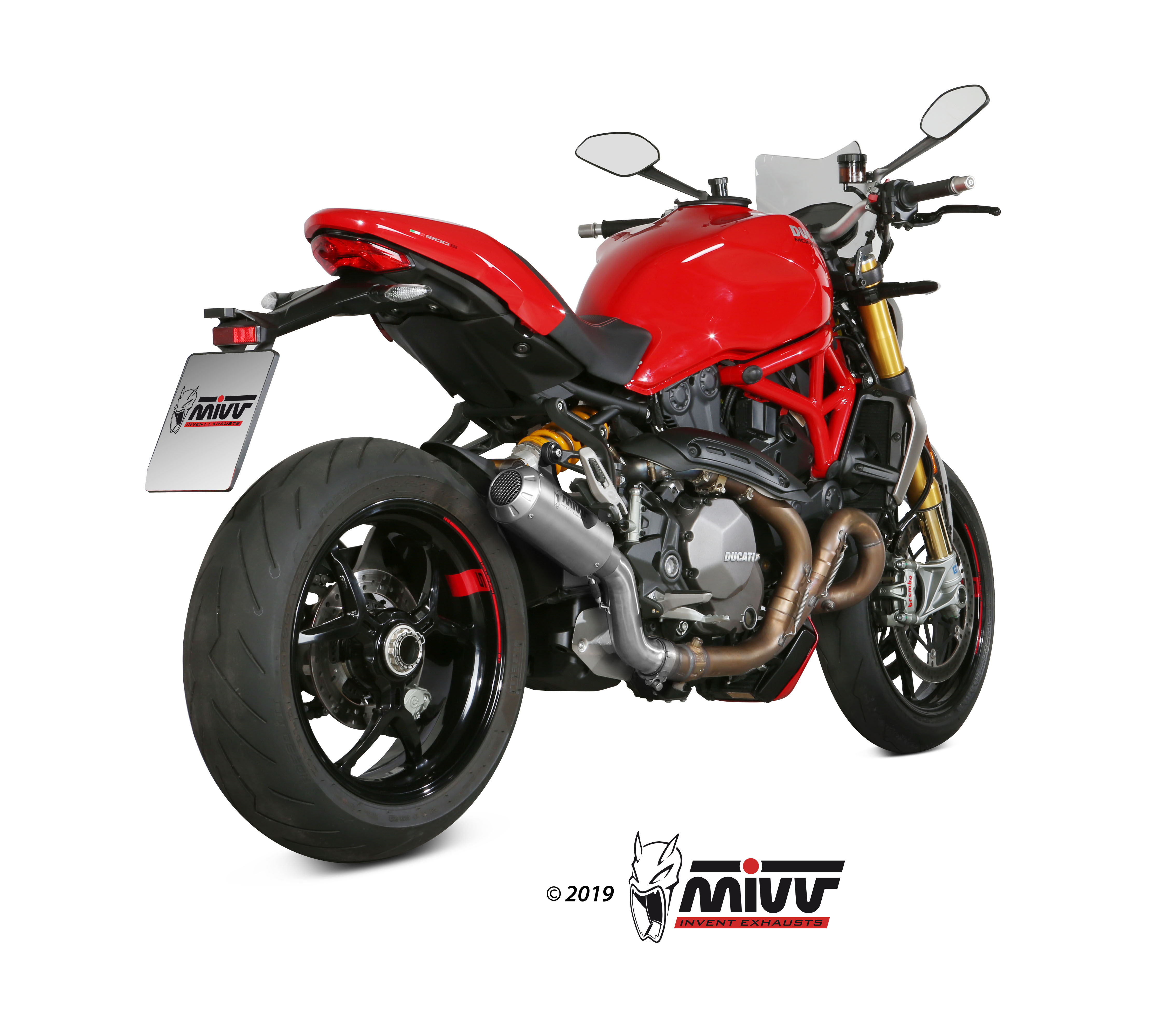 Silencer MIVV MK3 D.041.SM3X Stainless Steel for DUCATI Monster 1200 / S 2017-2021, DUCATI Monster 821 2018-2020