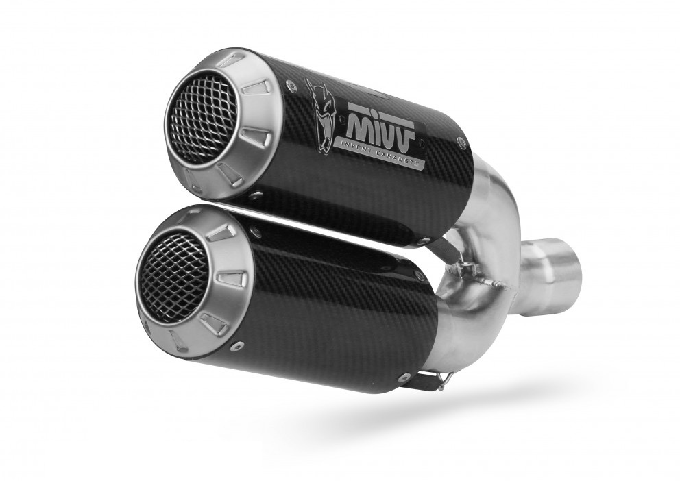2 Silencers kit MIVV MK3 D.042.SM3C Carbon for DUCATI Monster 1200 / S 2017-2021, DUCATI Monster 821 2018-2020
