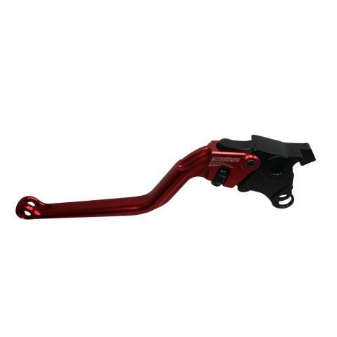 Clutch Lever ACCOSSATO ESS014 fixed CNC-worked aluminium, red