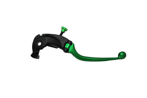Adjustable folding lever ACCOSSATO LV020 in aluminium for Nissin radial brake master cylinder green