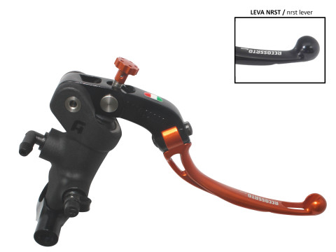 Radial brake master cylinder ACCOSSATO PC014 19 x 20 with folding lever,orange