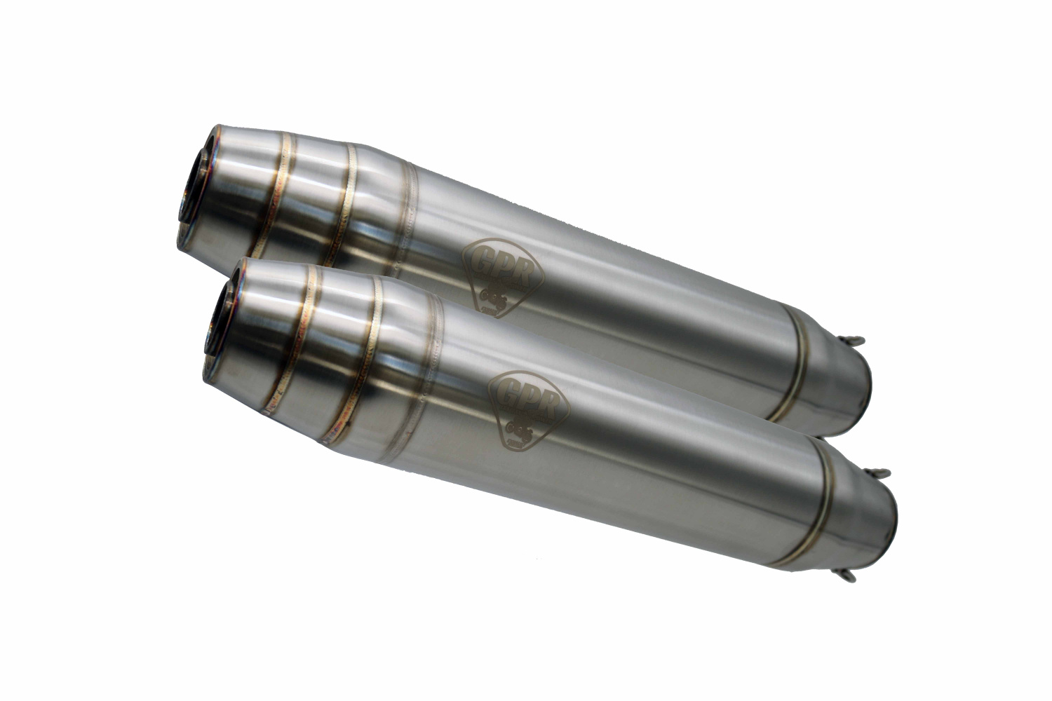 Universal racing silencer GPR DEEPTONE CAFE.RACE.1 Brushed Stainless steel