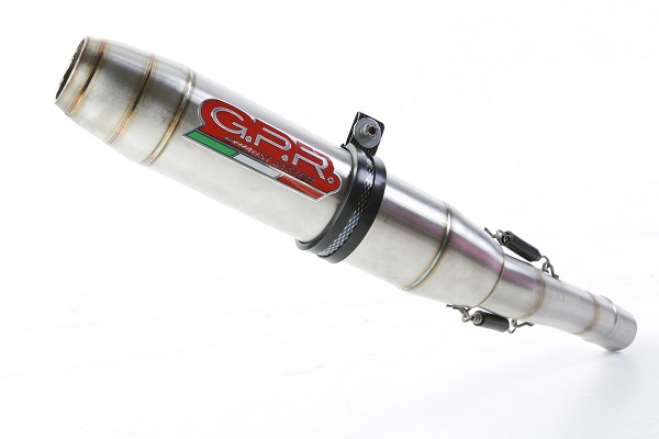 Slip-on exhaust GPR DEEPTONE S.191.E4.DE Brushed Stainless steel including removable db killer and link pipe