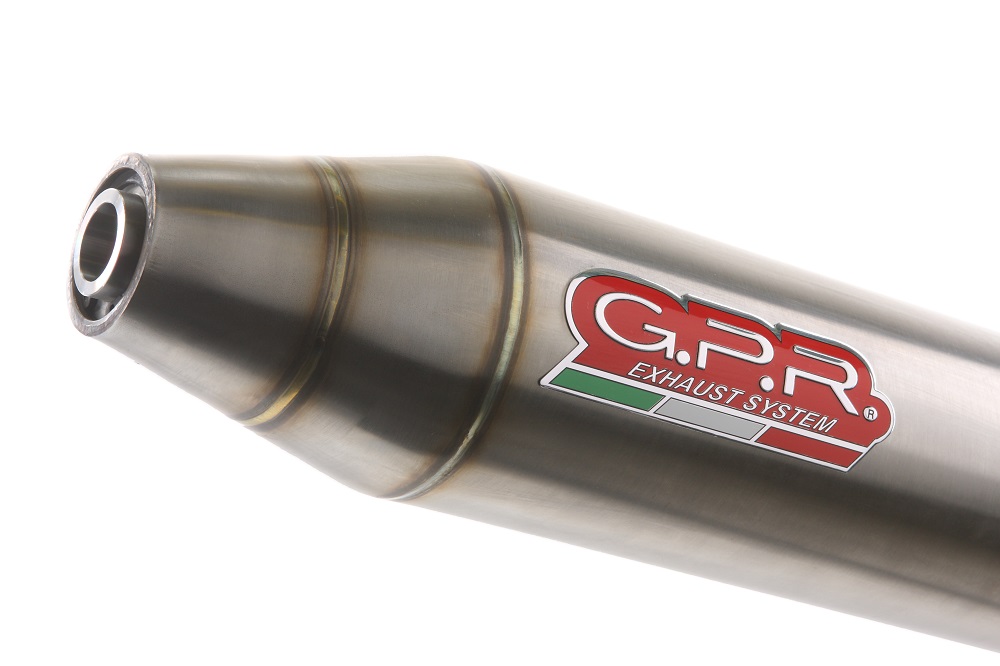 Slip-on exhaust GPR DEEPTONE QUSP.145.DEATV Brushed Stainless steel including removable db killer and link pipe