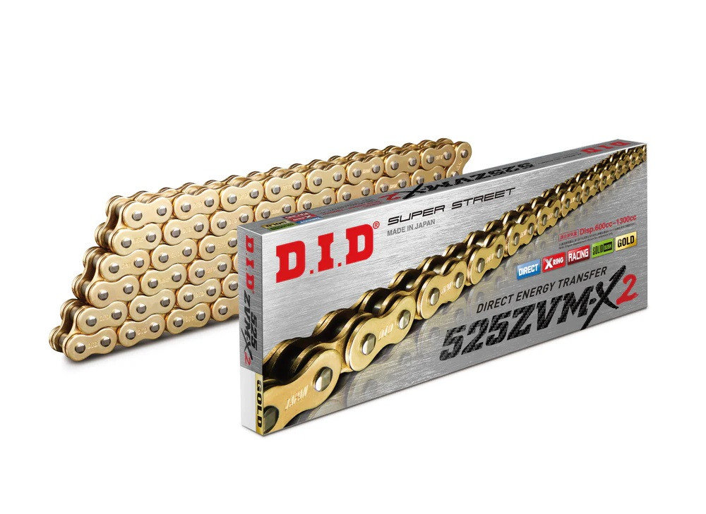 Chain kit D.I.D Chain - Zlat chain 525 ZVM-X, X-ring (X, NX, QX, XS), CHK front sprocket JT CHK rubber cushioned, CHK rear sprocket SUPERSPROX STEALTH for DUCATI 1198 S / R / SP 2009-2011