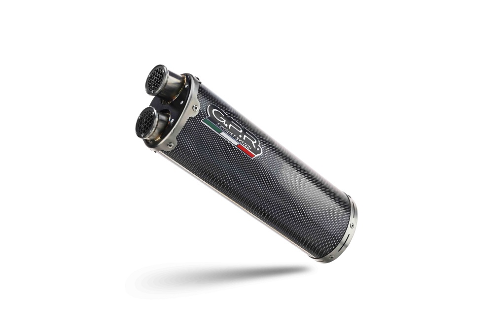Slip-on exhaust GPR DUAL POPPY D.140.2.DUAL.PO Brushed Stainless steel