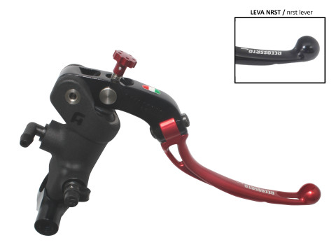 Radial brake master cylinder ACCOSSATO PC011 19 x 19 with folding lever,red
