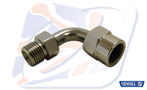 Swivel joint Venhill POWERHOSEPLUS E690 90 deg 1/8 TH BSP krom