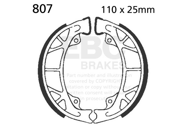 Brake shoe set EBC 807