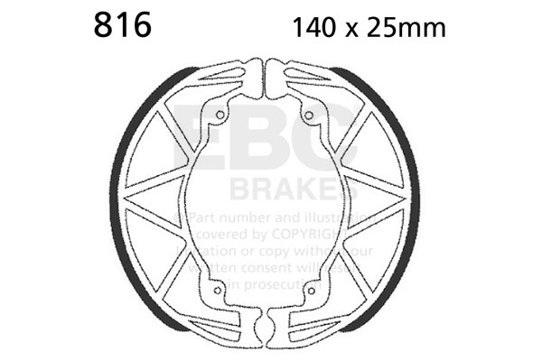 Brake shoe set EBC 816