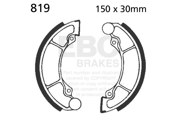 Brake shoe set EBC 819