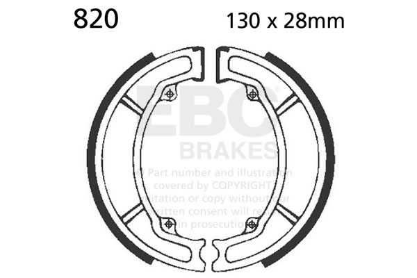 Brake shoe set EBC 820