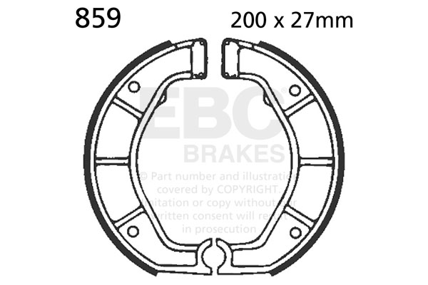Brake shoe set EBC 859