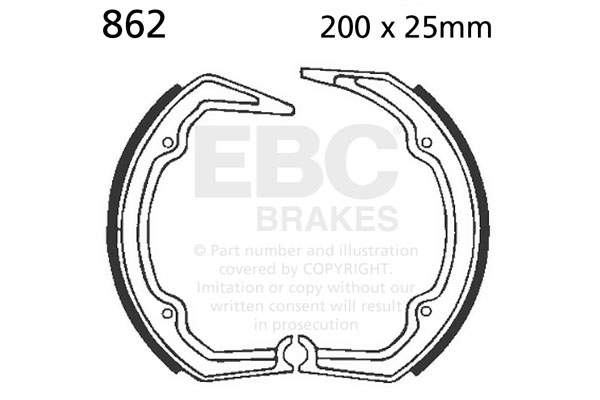 Brake shoe set EBC 862