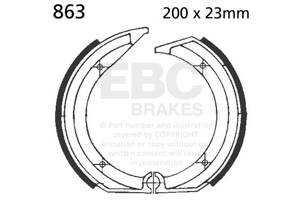 Brake shoe set EBC 863