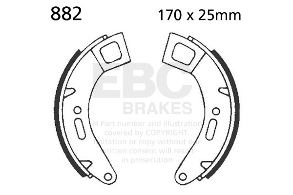 Brake shoe set EBC 882