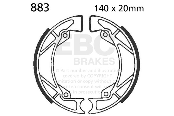 Brake shoe set EBC 883