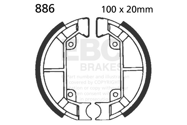 Brake shoe set EBC 886