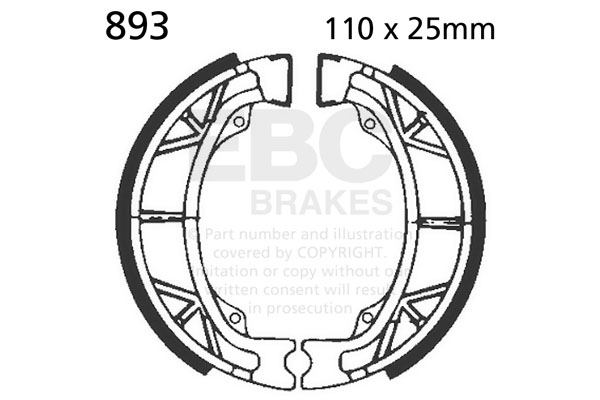 Brake shoe set EBC 893