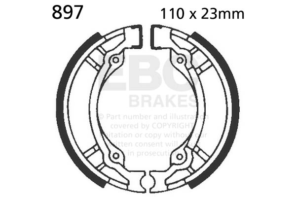 Brake shoe set EBC 897
