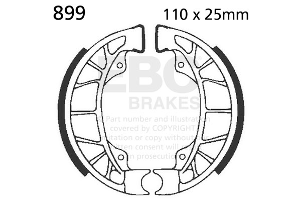 Brake shoe set EBC 899