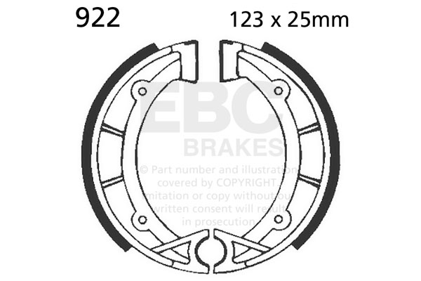 Brake shoe set EBC 922